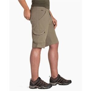 KÜHL Ambush Cargo Shorts Men's 40 Tan Stretch Zipper Pockets Outdoors Hiking